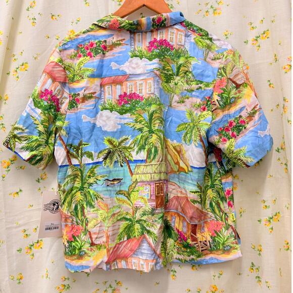 Duvin NEW Vacation Daze Buttonup Tencel Small Spring Summer Bahams Hawaii - Picture 3 of 4